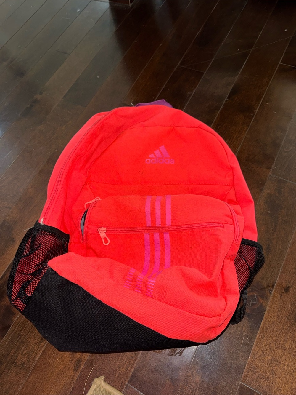 adidas Bright Red and Black Casual Backpack